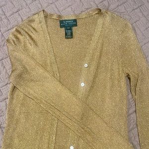 Lauren ralph lauren petite top gold